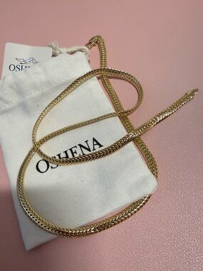 Oshena 18K Triple Gold-plated Rope Chain Necklace